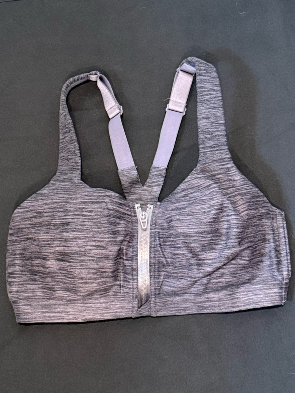 Victoria's Secret Heather Gray Front-Zip Sports Bra
